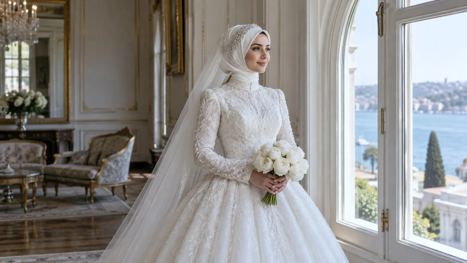 Tesettür Gelinlik Seçimi: Model, Kumaş ve Aksesuar